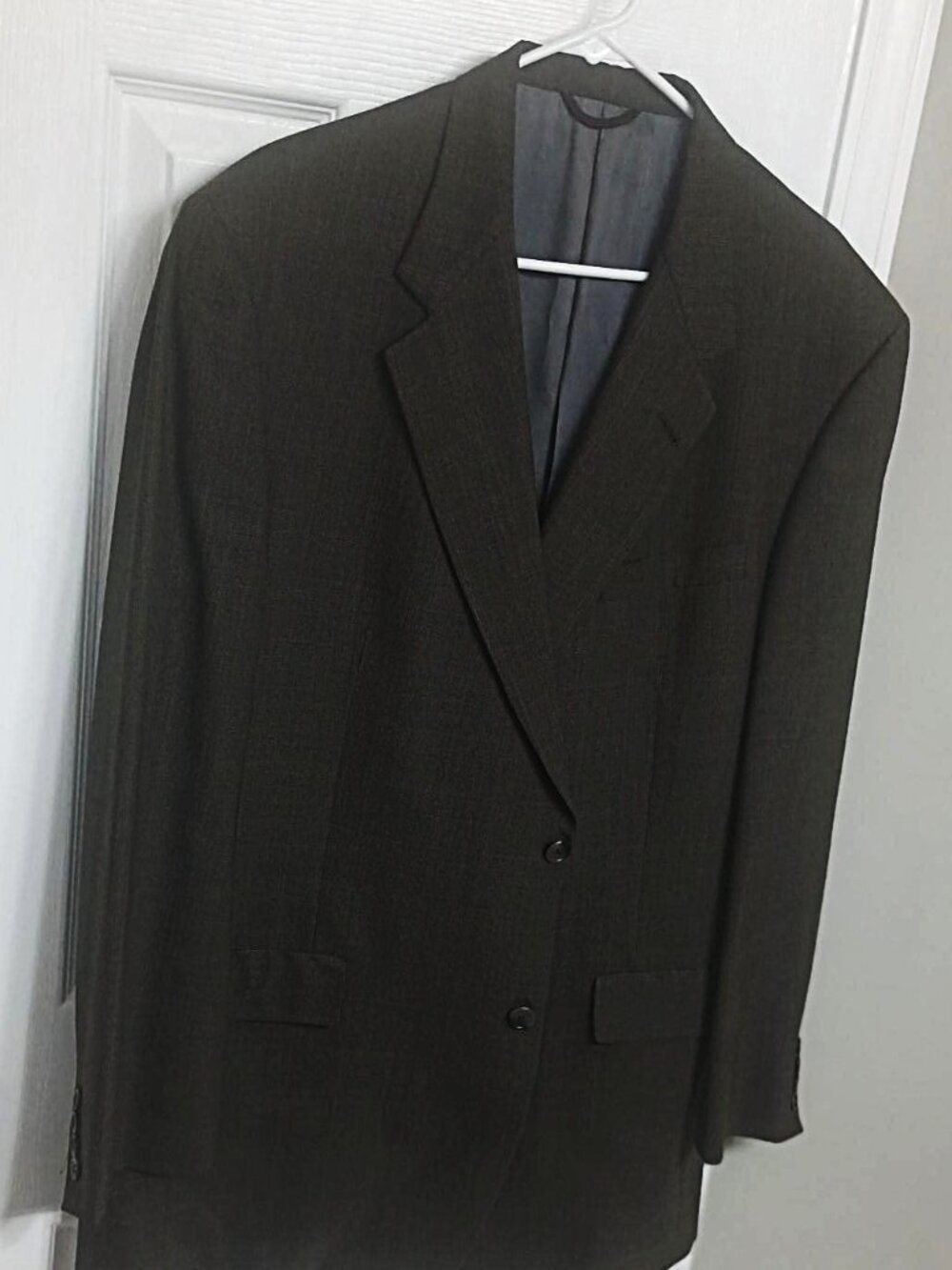 Hart Schaffner & Marx Men Grayish Brown Blazer 46L